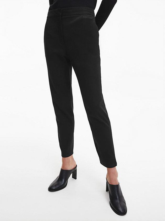 Calvin Klein USA Stretch Gabardine Cigarette Womens Pants Black 4253981-AP